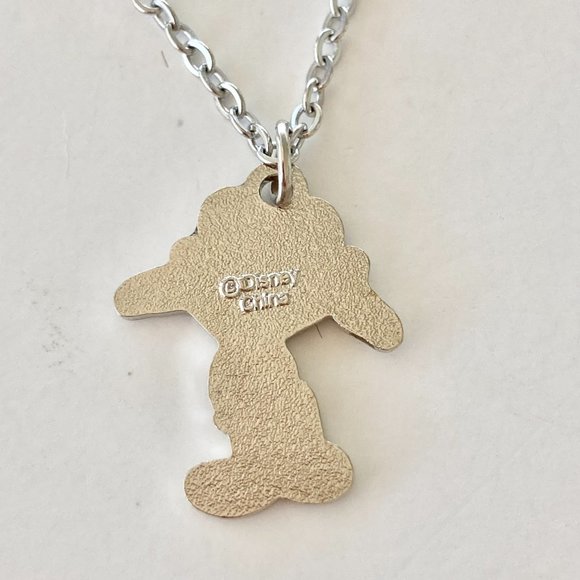 Vintage Disney Mickey Mouse Charm Necklace Disneyana Enamel Smiling signed - Picture 4 of 5